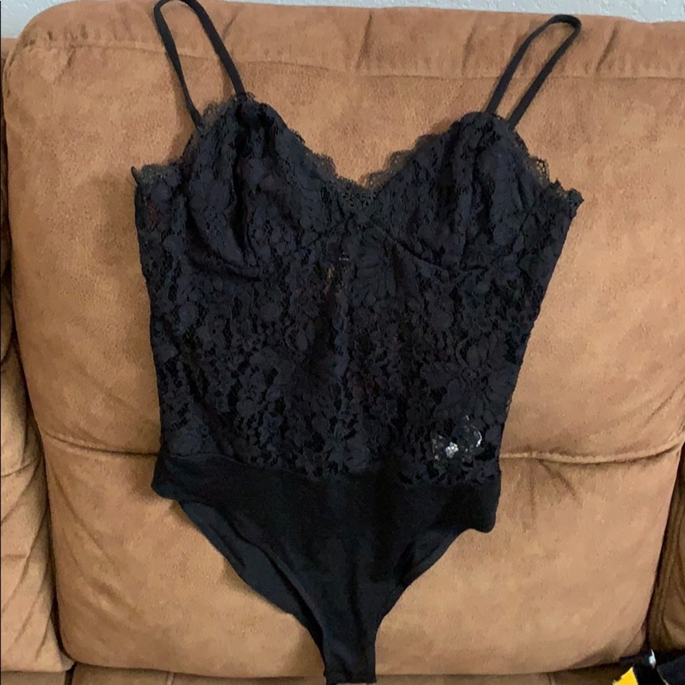 Black lace bodysuit
